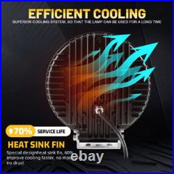 7/9 Round Full Led Spot Fog Driving Drl Light Lamp For Suv 4x4 Car 4wd Pickup