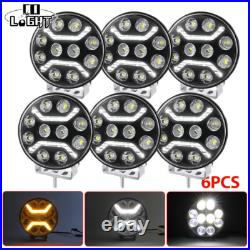 7/9 Round Full Led Spot Fog Driving Drl Light Lamp SUV Truck Pickup 12V 24V