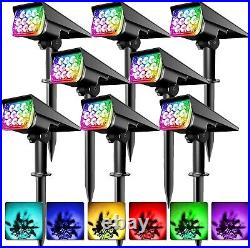 8Pcs Solar Powered LED Spot Lights Outdoor Landscape Garden Spot Light Lamp UK