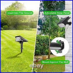 8Pcs Solar Powered LED Spot Lights Outdoor Landscape Garden Spot Light Lamp UK