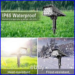 8Pcs Solar Powered LED Spot Lights Outdoor Landscape Garden Spot Light Lamp UK