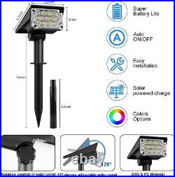 8Pcs Solar Powered LED Spot Lights Outdoor Landscape Garden Spot Light Lamp UK