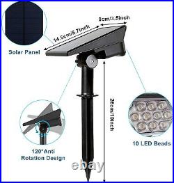 8Pcs Solar Powered LED Spot Lights Outdoor Landscape Garden Spot Light Lamp UK