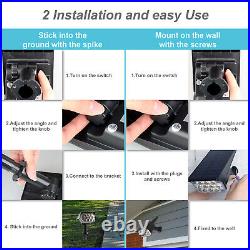 8Pcs Solar Powered LED Spot Lights Outdoor Landscape Garden Spot Light Lamp UK