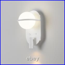8W LED Wall Sconce Lamp Rotatable Spotlight Bedside Light Fixture Switch Hallway