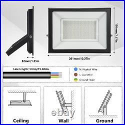 8X 100W LED Floodlight Spot Light Security Flood Lights Outdoor Garden Wall Lamp