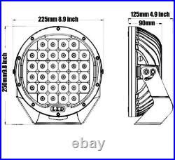 96W 9 High Power 24v Led Work Lamp Spot Lights X4 Fit For Daf Man Scania Volvo