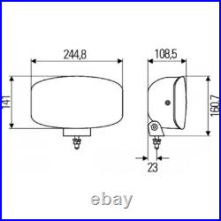 9.6 12-24V Jumbo LED Work Light Bar X6 Spot Roof Driving h7 Lamp Truck Tractor