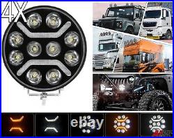 9 Round Full Led Spot Fog Driving Drl Light Lamp X4 For Mercedes Atego Actros 9 Round Full Led Spot Fog Driving Drl Light Lamp X4 For Mercedes Atego Actros