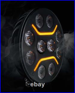 9 Round Full Led Spot Fog Driving Drl Light Lamp X4 For Mercedes Atego Actros