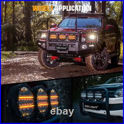 9 Round Full Led Spot Fog Drl Light Lamp Fit Scania Volvo DAF MAN Daimler Truck