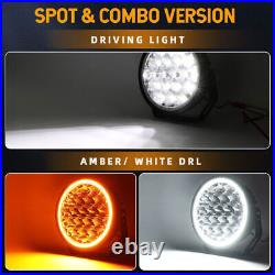 9inch Round LED Work Light DRL Spot Driving Fog Lamp Offroad Truck SUV UTV 4WD