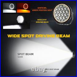 9inch Round LED Work Light DRL Spot Driving Fog Lamp Offroad Truck SUV UTV 4WD