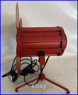 A Vintage Retro Red Adjustable Tripod Table Spotlight Lamp