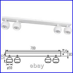 Adjustable 4 Way GU10 Ceiling Light Spotlight Fitting Kitchen Bar Lighting Lamp