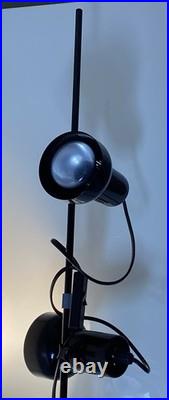 Adjustable Retro Twin Spot Light Floor Standing Lamp Black