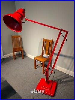 Anglepoise GIANT 1227 floor desk-style dimmable lamp, red. Very good condition