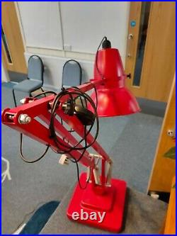 Anglepoise GIANT 1227 floor desk-style dimmable lamp, red. Very good condition