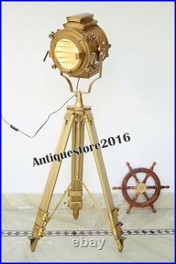 Antique Classical Spot Light Floor lamp With Antique Tripod Brass Finish Gift