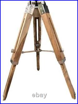 Antique Designer Search light Studio Floor Lamp Spot Light Wooden Tripod Stand