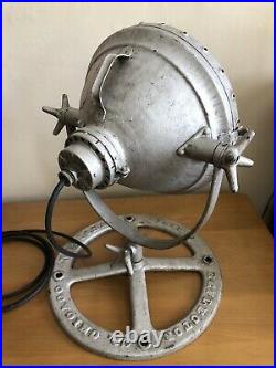 Antique National X-Ray Reflector Search Spot Light Lamp Industrial Ship RR Train