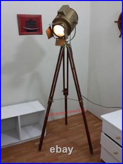 Antique Spot Light Designer Handmade Tripod Floor Lamp
