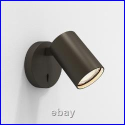 Ascoli Single Switched Indoor Reading Light (Bronze), GU10 LED Lamp