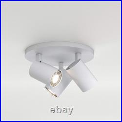 Astro Ascoli Triple Round Indoor Spotlight (Textured White), GU10 Lamp, Designed