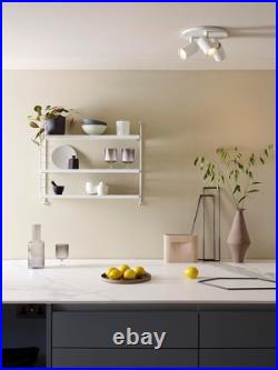 Astro Ascoli Triple Round Indoor Spotlight (Textured White), GU10 Lamp, Designed