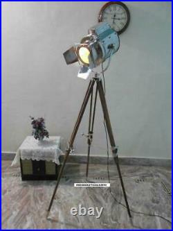 Authentic Spotlight Floor lamp With Rose Wooden Tripod Stand floor Spot Light
