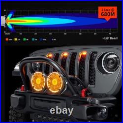 Auxbeam 3 5 7 Round Led Work Driving Light Spot Lamp Side Lights Drl Offroad