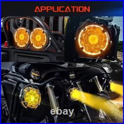 Auxbeam 3 5 7 Round Led Work Driving Light Spot Lamp Side Lights Drl Offroad