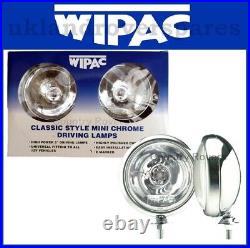 BMW Mini 07+ R55 R56 R57 R58 R59 Wipac Chrome Spot Lights 2 Lamps Full Kit S6055
