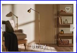 BNWT Nkuku Next /John Lewis Stunning Chapda Task Floor Lamp BrassFinish RRP £325