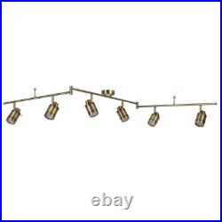 Bathroom Light Brass Samson 6 Spot Bar IP44 Antique Searchlight 6606AB