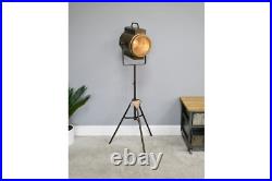 Battery Operated Industrial Style Floor Standing Spot Light Lantern