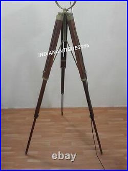 Beautiful Designer Industries Antique Brass Spot Light Floor Lamp Tripod Stand