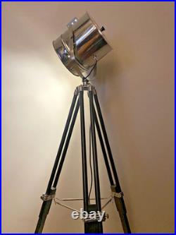 Beautiful reading/spot adjustable tripod floor lamp with chrome/silver finish