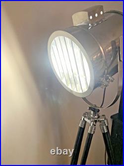 Beautiful reading/spot adjustable tripod floor lamp with chrome/silver finish