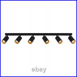 Black Gold GU10 LED Ceiling Spot Light Lamp 6x 35W Rotating Pivot Black Gold GU10 LED Ceiling Spot Light Lamp 6x 35W Rotating Pivot