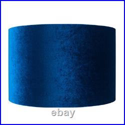 Blue Velvet Lamp Shade Desk Table Spot Light Living Room Decor Modern Glam Shade