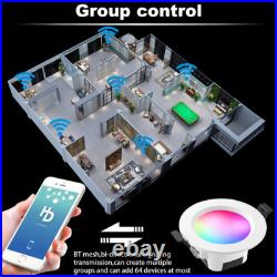 Bluetooth Recessed LED Panel Ceiling Light Downlight Spotlight Round APP Control