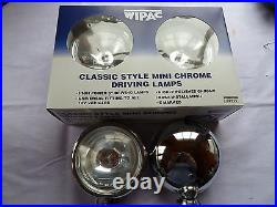 Bmw Mini Spot Lights Driving Lamps Shiny Stainless Steel Wipac + Steel Brackets