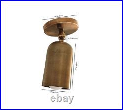 Brass Ceiling Spotlight Adjustable Semi Flush Mount Handmade Brass Light