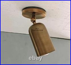 Brass Ceiling Spotlight Adjustable Semi Flush Mount Handmade Brass Light