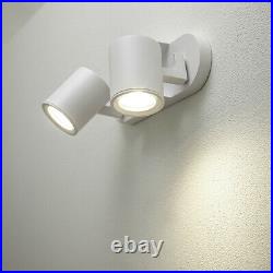 CGC White Twin Double Two Spot Light Adjustable Wall Ceiling Lamp Spotlight UK
