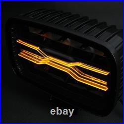 COLIGHT Pair 9 Osram Spot LED Driving Lights 4x4 Rectangle Spotlight withA DRL