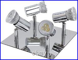Ceiling 4 Way LED Spot Light Fitting Kitchen GU10 Bulb Light Spotlight Bar Lamp