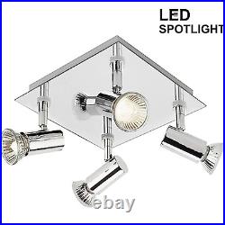 Ceiling 4 Way LED Spot Light Fitting Kitchen GU10 Bulb Light Spotlight Bar Lamp