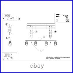 Ceiling lamp KARBON 4L beige